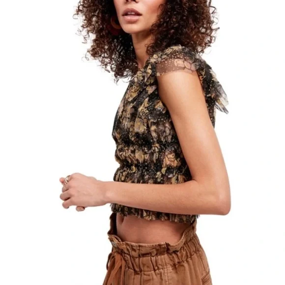 Free People Making Me Smile Print Top - Picture 2 of 11